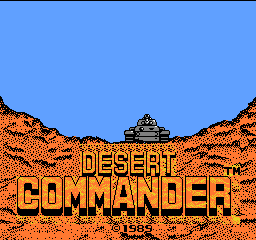 Desert Commander title screen for NES